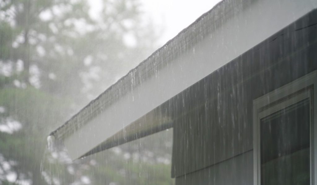 A roof surface during leak repair work